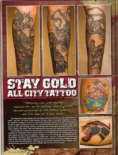 Tattoo Magazine showed up in my mailbox today. On page 72 I found a picture