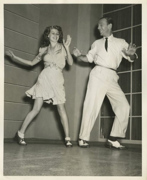 Rita Hayworth &amp; Fred Astaire on the set of You Were Never Lovelier (1941) (photo by John Florea)
