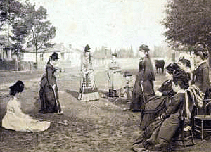 Reaching for the Out of Reach 57: A party game of croquet, Georgia, circa 1885. [ more from this project (nypl permalink) ]