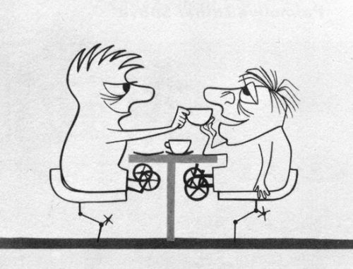 TV commercial for Hills Bros. Coffee (ca. 1955, Storyboard) designer: Bob Guidi & John Hubley