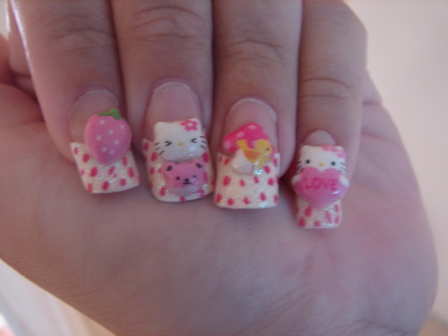 Hello Kitty Nails 3d. Hello+kitty+nails