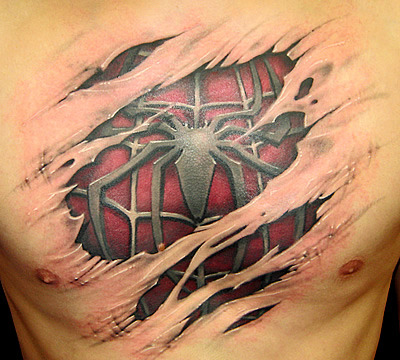 spiderman tattoos. Spiderman tattoo by Dan