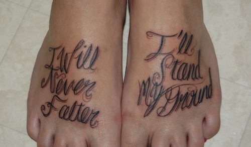 lyrics the first time i knew i wanted them tattooed on my feet its just