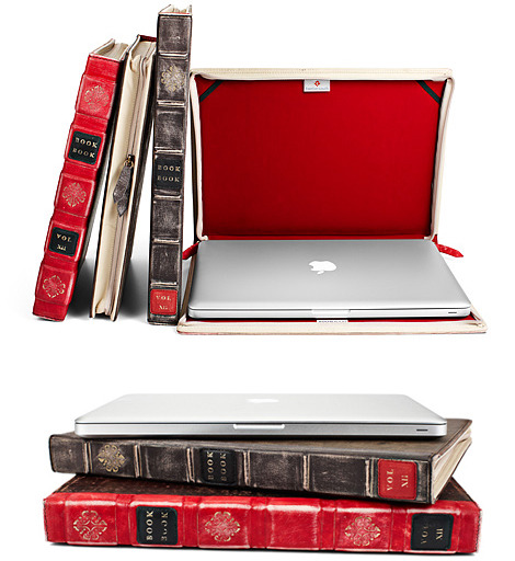 Very Old School!! Love it. These bookbook hardcover macbook covers are amazing. via ohjoy