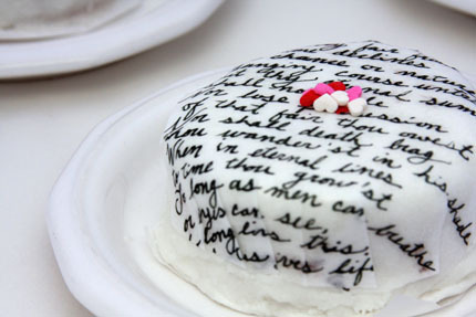 I love quotes This would be a good wedding cake idea for me 