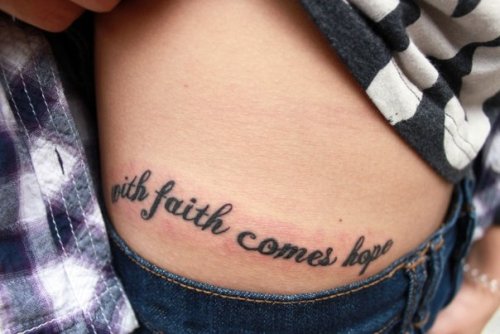  with faith comes hope With faith you will believe and that's when we 