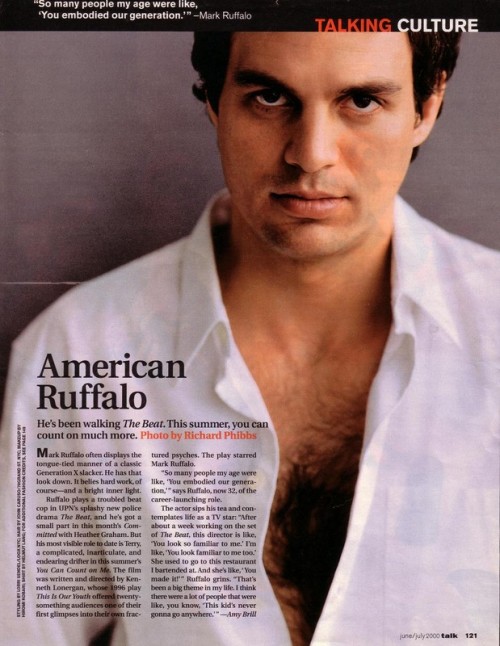 fuckyeahhairymen:    My 50 sexiest (or whatever it’scalled) list in no particular order: 46. Mark Ruffalo OH MY GOD