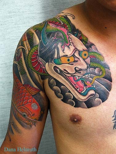 Samurai+mask+tattoo