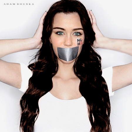 Miley Cyrus in the 8220NOH8 Campaign 8221 ABSOLUTELY LOVE THIS
