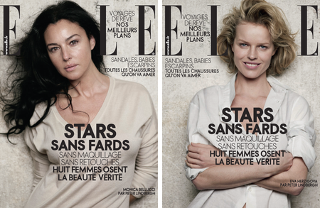  a cover shoot for these celebrities with no make up and no airbrushing.