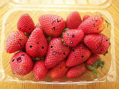 “French Fraise-a-Day” #2 “Laissez-moi tranquille.” — “Leave me alone.” (lay-say mwah trahng-keel) Bisou, Daniela