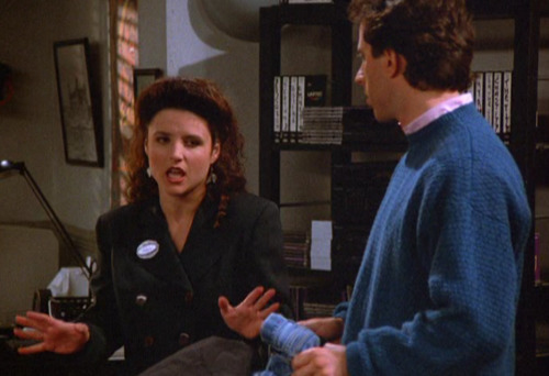 Jerry: C’mon Elaine, it’s just a goiter…Elaine: I don’t know what I’m going to do. I can’t look the woman in the face. I mean I keep thinkin’ that that goiter’s gonna start talkin’ to me… You’d think they’d mention that before they send you over there: “Oh, by the way, this woman *almost* has a second head”. But no, no, I didn’t get any goiter information.Jerry: They really should mention that in the breakdown: height, weight, goiter.
(via The Old Man)