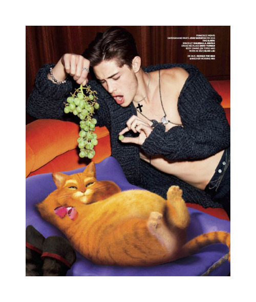 rivieracacharel:

Francisco Lachowski &amp; Paolo Anchisi by Ellen von Unwerth  in Shrek  of a Guy | VMAN #18
the fasionisto