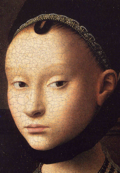 amare-habeo:<br><br>Petrus Chistus (1410 - 1472) - Le Portrait de jeune fille (détail) (n)<br>