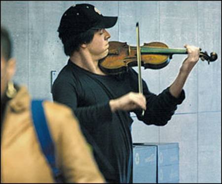 A friend posted this article on Facebook…so true!THE SITUATION - In Washington , DC , at a Metro Station, on a cold January morning in 2007, this man with a violin played six Bach pieces for about 45 minutes. During that time, approximately 2,000 people went through the station, most of them on their way to work. After about 3 minutes, a middle-aged man noticed that there was a musician playing. He slowed his pace and stopped for a few seconds, and then he hurried on to meet his schedule. About 4 minutes later: The violinist received his first dollar. A woman threw money in the hat and, without stopping, continued to walk. At 6 minutes: A young man leaned against the wall to listen to him, then looked at his watch and started to walk again. At 10 minutes:A 3-year old boy stopped, but his mother tugged him along hurriedly. The kid stopped to look at the violinist again, but the mother pushed hard and the child continued to walk, turning his head the whole time. This action was repeated by several other children, but every parent - without exception - forced their children to move on quickly.At 45 minutes: The musician played continuously. Only 6 people stopped and listened for a short while. About 20 gave money but continued to walk at their normal pace. The man collected a total of $32.After 1 hour:He finished playing and silence took over. No one noticed and no one applauded. There was no recognition at all.No one knew this, but the violinist was Joshua Bell, one of the greatest musicians in the world. He played one of the most intricate pieces ever written, with a violin worth $3.5 million dollars. Two days before, Joshua Bell sold-out a theater in Boston where the seats averaged $100 each to sit and listen to him play the same music.This is a true story. Joshua Bell, playing incognito in the D.C. Metro Station, was organized by the Washington Post as part of a social experiment about perception, taste and people’s priorities. This experiment raised several questions: *In a common-place environment, at an inappropriate hour, do we perceive beauty? *If so, do we stop to appreciate it? *Do we recognize talent in an unexpected context?One possible conclusion reached from this experiment could be this: If we do not have a moment to stop and listen to one of the best musicians in the world, playing some of the finest music ever written, with one of the most beautiful instruments ever made … How many other things are we missing as we rush through life?click here to see the footage