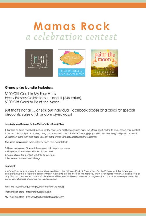 Mamas Rock: a Celebration Contest
you have to check this!!!