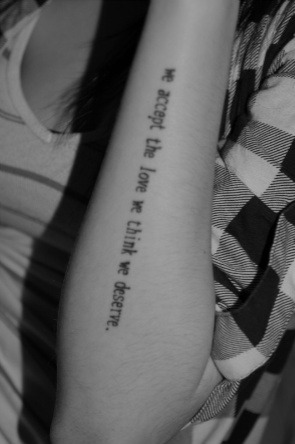-the perks of being a wallflower. first and only tat. to me this tattoo 