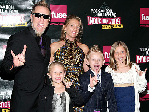 James Hetfield. and his awesome looking family.