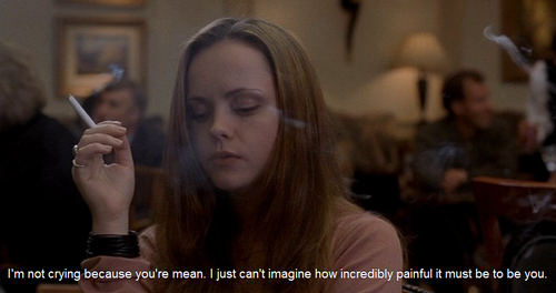 (via khiakhia) Day 15 - A  character who you can relate to the most Elizabeth from Prozac Nation (2001) I swear… I can’t fucking believe it… that’s me, I’m living her fucked up life… if only if MY WORK were plushised in Rolling Stones… Oh, well.