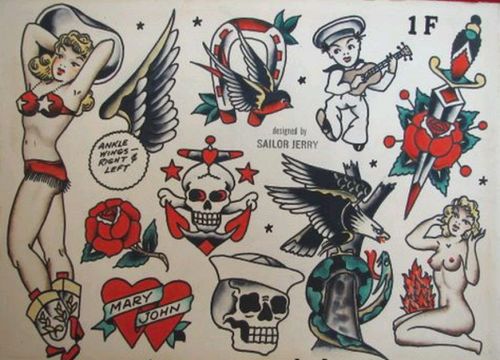 traditional sailor tattoos. vintage tattoos sailor