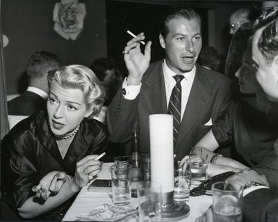 Lana Turner and hubby Lex Barker on the town 1955