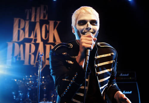 gerard way blonde hair 2010. The blonde hair. The Black Parade jacket. There is so much