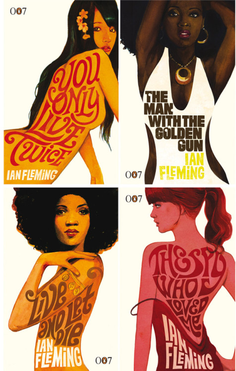 wildandpeaceful:James Bond book covers by Michael Gillette