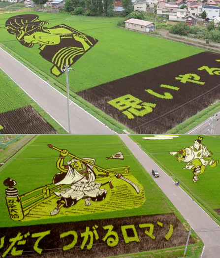Rice field art in Japan
