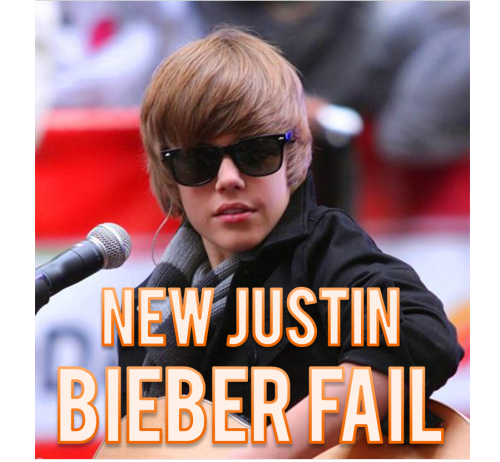 justin bieber failure. Justin Bieber tripped over