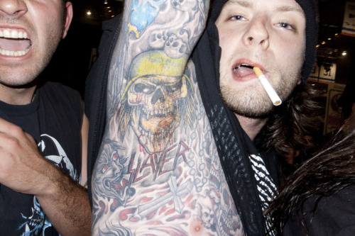 Awesome Slayer armpit tattoo!