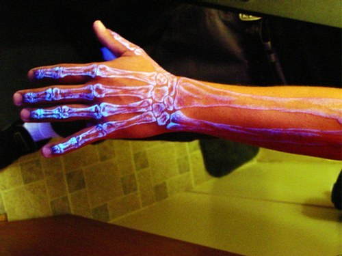 UV ink tattoos for the win. They&#8217;re generally invisible under normal