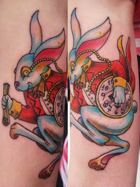 This is my white rabbit tattoo and probably my favourite one I have