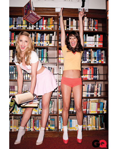 lea michele gq pictures. Dianna Agron and Lea Michele