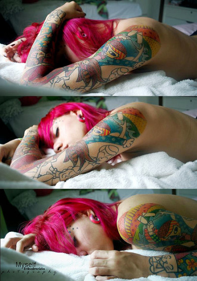 Tags: girls tattoos hair dye pink piercings gauges