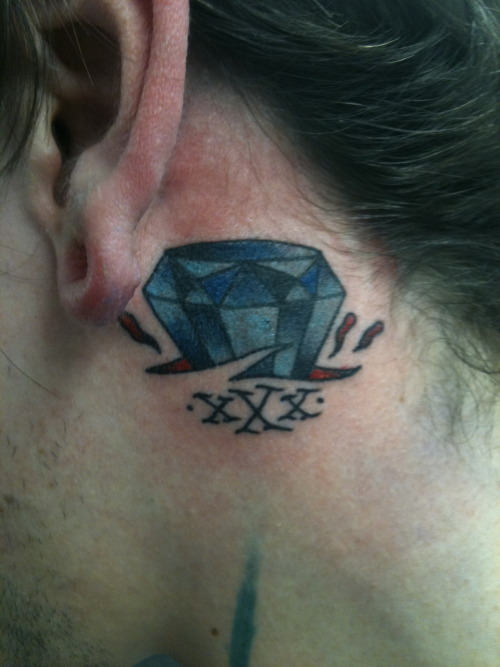 X X X Excuse my haggard looking lobe my plug fell out while this tattoo was 