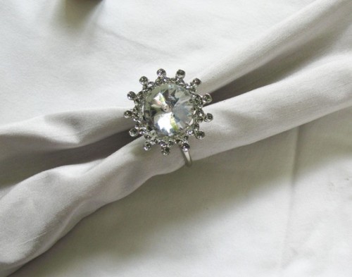 Tags housewares table napkin ring weddings jewel rhinestone silver wedding