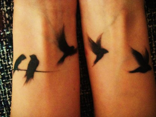My first tattoo It is one swallow for each and every one in my family
