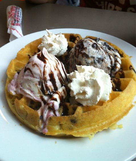 I call this awesome waffle with ice cream &#8220;The Greatest Sin&#