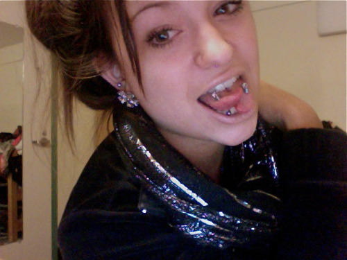 Piercings Shown: 12g tongue piercing (x2) and others, hah.