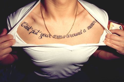 quote tattoos on ribs for girls. tattoos of quotes for girls