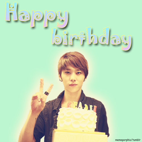 : happy birthday( jun hyung) i can't stop love you,