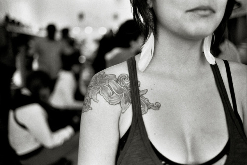 black and white flower tattoos. (via lack-and-white)