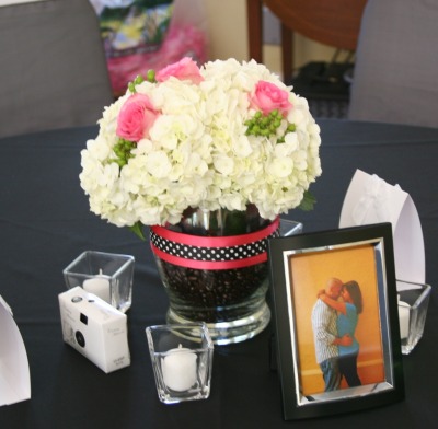 Posted 1 year ago Centerpiece used in the wedding reception using hydrangea 