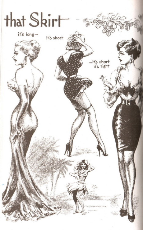 domiane:  john willie, that skirt ! Bizarre , 1952 
