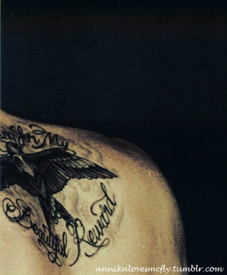 danny jones tattoo. Danny Jones upper back tattoo