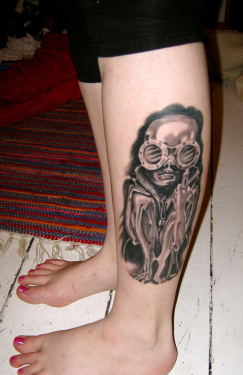 hr giger tattoo. My H.R.Giger baby from his