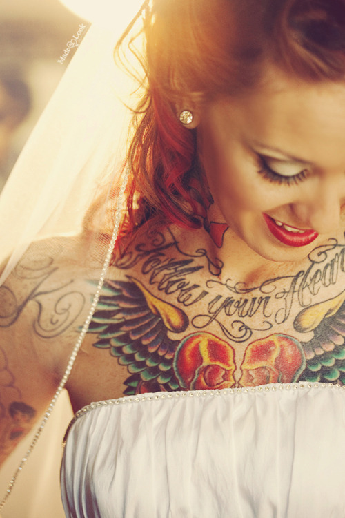 Tagged tattoo bride wedding chest lettering heart wings Notes 417