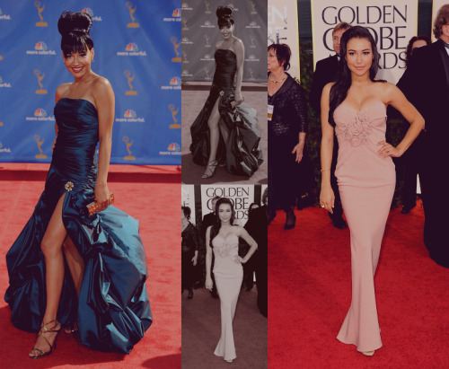 Naya Rivera: 2010 Emmys, 2011 Golden Globes.