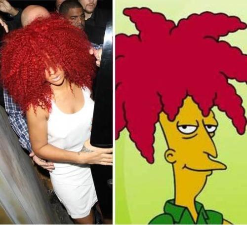 just gonna stand there &amp; try look hot, but you failed hard cus you look like sideshow bob.