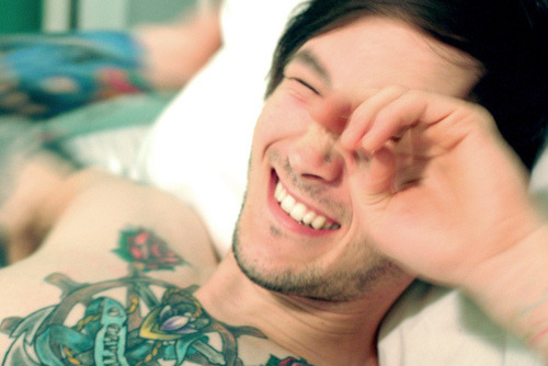 tags cutie patootie cutie cute smile smiling guy tattoo chest piece chest 
